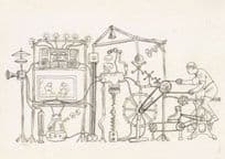 Too Much TV Television Makes You Fat Obese Comic Exercise Machine Postcard