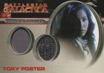 Tory Foster Real 2x Costume Piece Relic Battlestar Galactica Card