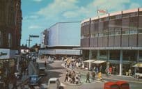 Town Centre Hanley Staffs 1970s Learner Driver On Zebra Crossing Postcard