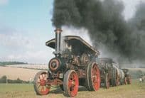 Tractor at Stourpaine Bushes Three Burrell Locomotives Dorset 1970s Postcard