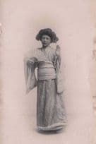 Transvestite In Three Little Maids Mikado Antique LGBT Theatre Postcard