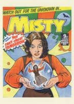 Trapped In Gypsy Occult Crystal Ball Misty Girls Comic Postcard