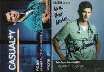 Tristan Gemmill Holby City 2x Hand Signed Cast Card Photo s