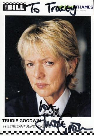 Trudie Goodwin ITV The Bill Hand Signed Cast Card Photo