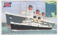TSS Isle Of Sark Southampton Channel Ship Train Ticket Postcard