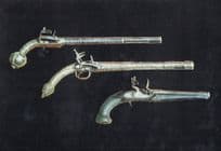 Turkish XIX Century Flint Lock Pistol Turkey Istanbul Old Gun Postcard