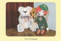 Two's Company Boy Cub Scout Toy Doll Postcard