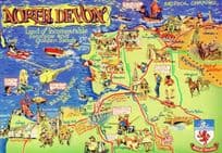 UK Places Comic Postcards