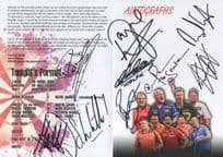 Ultimate Simon Whitlock Martin Adams Mark Webster 9X Darts Hand Signed Programme