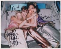 Unidentified 1980s Girl Band Pop Group MULTI Hand Signed Photo