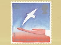United Nations 1945 to 1995 Swan Bird RMPQ Rare Stamp Postcard