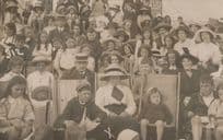 Unusual Beach Audience Black Hill Estate Sign Old Hereford RPC Postcard