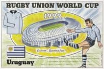 Uruguay at Hampden Park Stadium Rugby World Cup Uniform Postcard