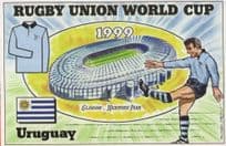 Uruguay Team Rugby Union World Cup 1999 Postcard