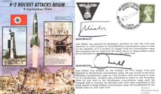 V-2 Rocket Attacks Begin Mialet Jean Michel MULTI WW2 Hand Signed FDC