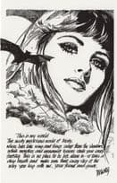 Vampire Bats Control You In Misty Girls 1970s Horror Comic Postcard