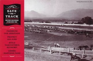 Vancouver Hastings Horse Race Canada Protest Campaign Postcard