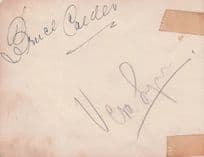 Vera Lynn WW2 Singer TRIPLE Hand Signed Old Autograph Page