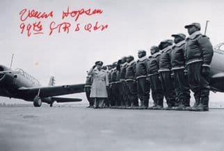 Vernon Hopsen WW2 War Tuskegee Airman Pilot Hand Signed Photo
