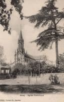Vevey Eglise Catholique Antique Switzerland Postcard