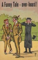 Vicar Priest A Funny Rude Tale Comic Religious Antique Postcard