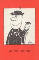 Vicar Priest French Telephone Comic France Postcard