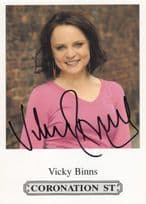 Vicky Binns Coronation Street Hand Signed Cast Card Photo