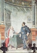 Victor Emmanuel II Vignale Battle Of Solferino Napoleon Painting Postcard