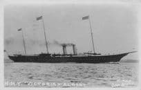 Victoria & Albert Royal Yacht Antique Kirks Cowes Real Photo Postcard