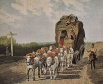 Victorian English Stage Wagon Postcard