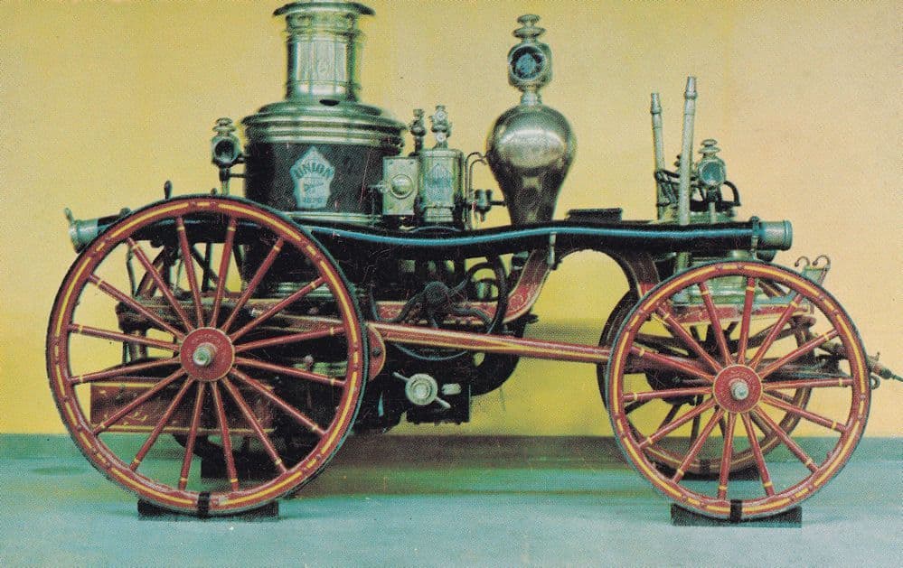 Kettering Fire Engine Victorian Steam Fire Engine 1870 Canada Train Museum Postcard