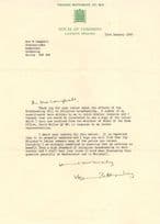 Virginia Bottomley Religious Broadcasting Bill MP Hand Signed Letter