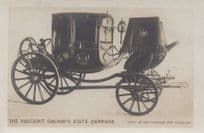 Viscount Galway's State Carriage Nottingham Stage Coach Postcard