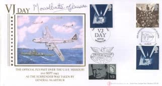 VJ Victory Over Japan WW2 USS Missouri Mountbatten Of Burma Hand Signed FDC