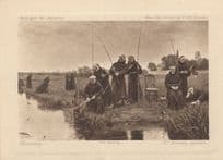 W Dandy Sadler Thursday Monks Fishing Tate Gallery Rare Postcard