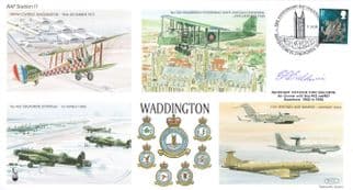 Waddington RAF Station Eric Baldwin 463 467 Squadron Map Ltd to 80 Hand Signed FDC