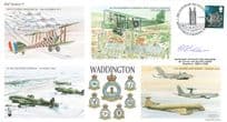 Waddington RAF Station Eric Baldwin 463 467 Squadron Map Ltd to 80 Hand Signed FDC