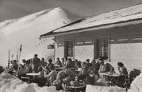 Waiter at Bergrestaurant Adelboden Switzerland Restaurant RPC Postcard