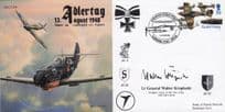 Walter Krupinski German WW2 Knights Iron Cross Pilot Adlertag Hand Signed FDC