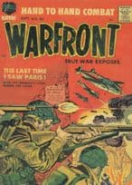Warfront 1950s Military Comic Book Paris Battle War Postcard