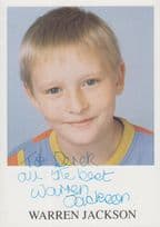 Warren Jackson Coronation Street Child Star Hand Signed Cast Photo