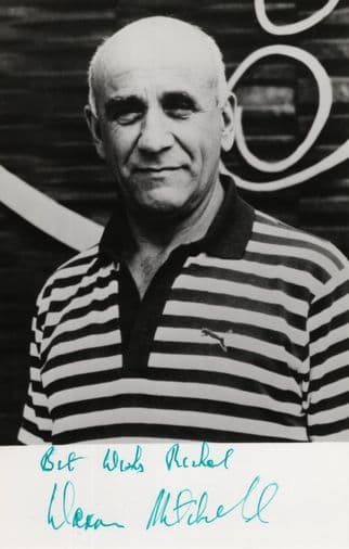 Warren Mitchell Alf Garnett Vintage Rare Hand Signed Photo