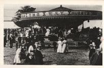 Warrington Yorkshire 1913 Fair Carousel PB Postcard Photo
