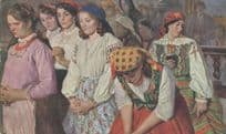 Warszawa Salon Kulikowskiego Old Polish Costume Art Postcard