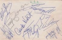West Bromwich Albion WBA FC Football Club MULTI Old Hand Signed Autograph Page