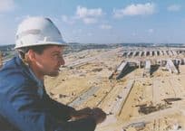 West Folkestone Terminal Channel Tunnel Worker Helmet Postcard