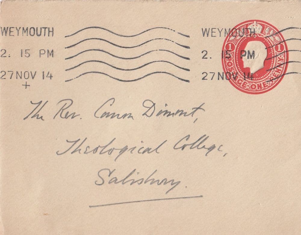 Weymouth 1914 WW1 Greek Earthquake Cover War Ephemera