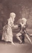White Wig Fashion Medieval Flute Musician WW1 Greetings Postcard