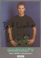 Will Thorp Casualty Mint Hand Signed Undedicated Cast Card Photo