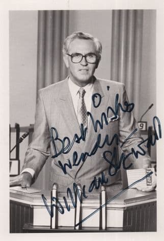 William Stewart Fifteen To One TV Quiz Show Rare Hand Signed Photo